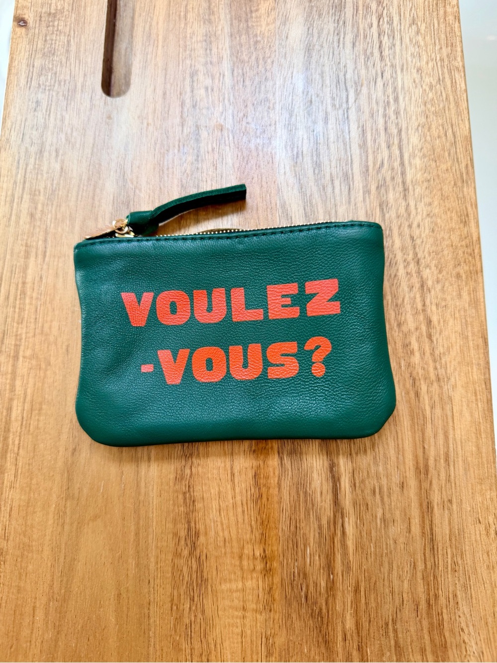 Clare V Green 'Voulez-Vous?' Coin clutch - NWT $95